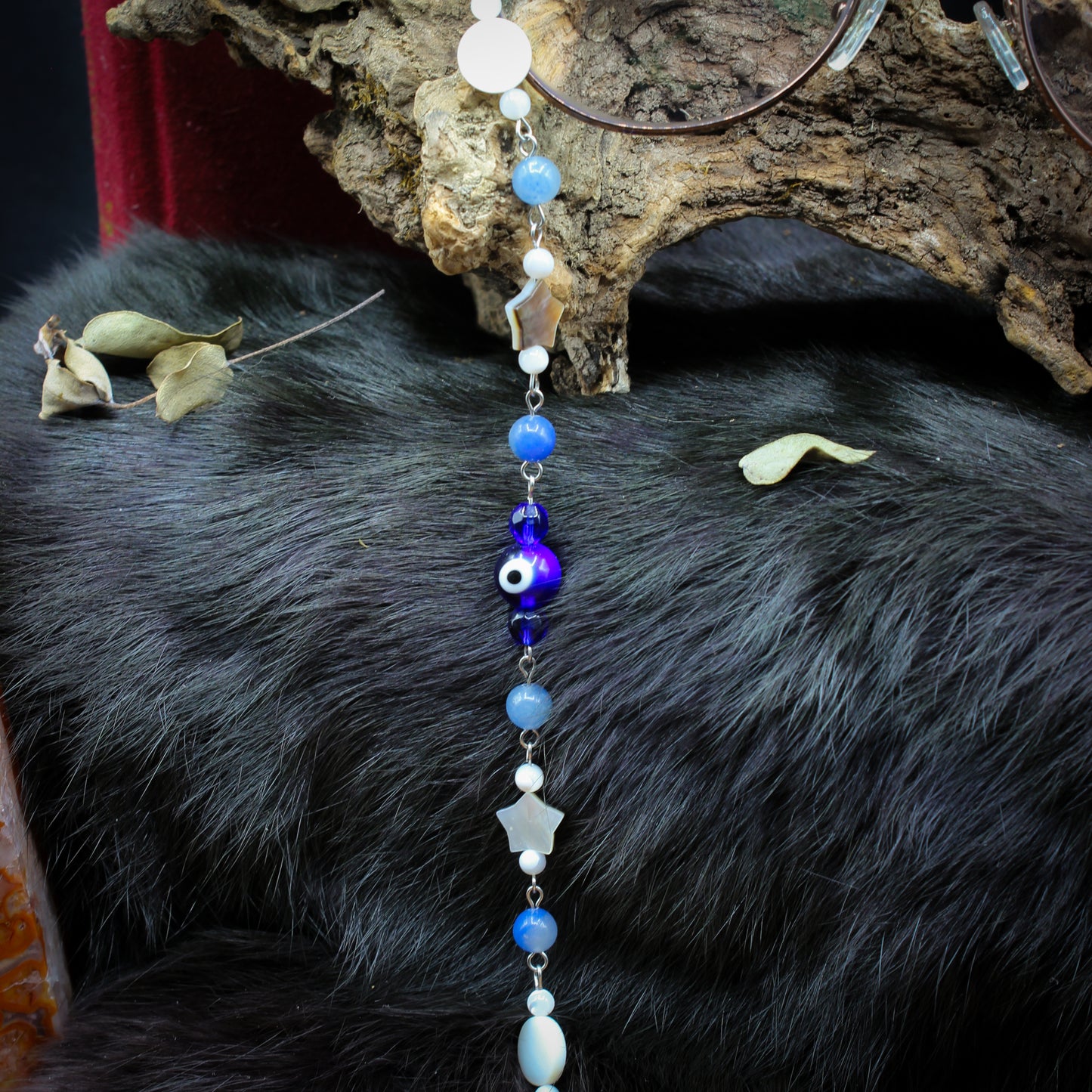 Evil Eye & Blue Quartz | Glasses Chain