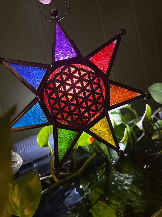 Glass and Metal Lantern
