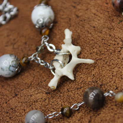 Vertebra & Leaf Choker | Layered Necklace | Gothic Beauty Collection