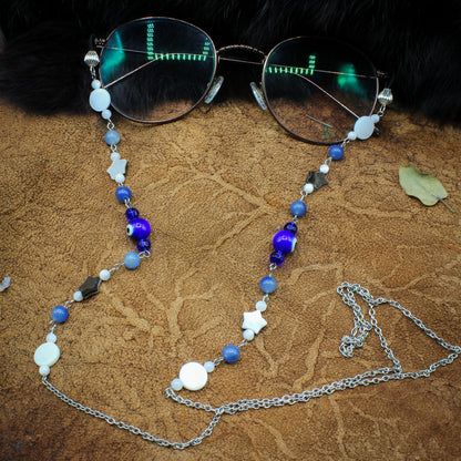 Evil Eye & Blue Quartz | Glasses Chain