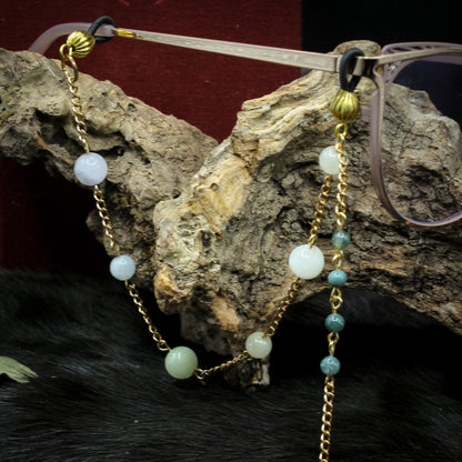 Quartz & Moss Agate | Glasses Chain
