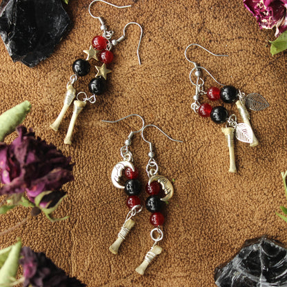 Small Bone Earring | Obsidian Rose Collection