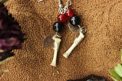 Small Bone Earring | Obsidian Rose Collection