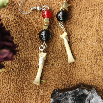 Small Bone Earring | Obsidian Rose Collection